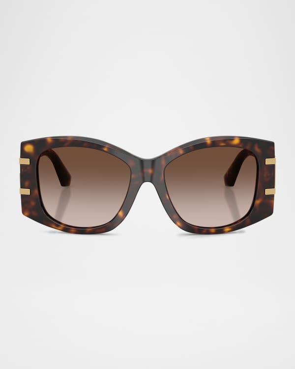 Dolce&Gabbana Embellished DG Acetate Square Sunglasses