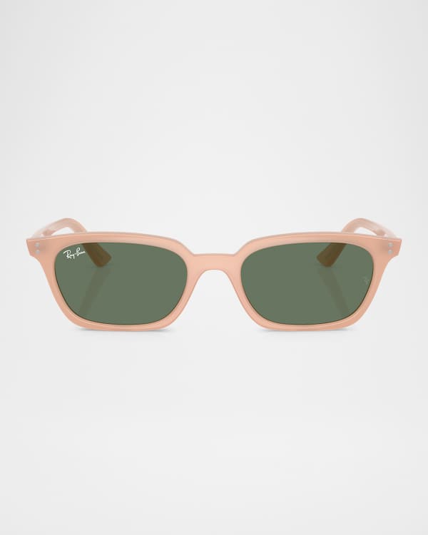 Palm Angels Lala Monochrome Acetate Rectangle Sunglasses