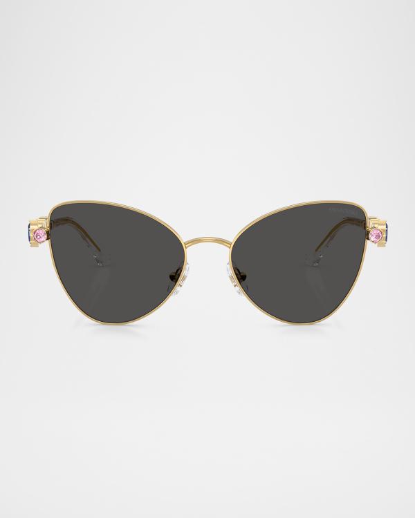 SWAROVSKI Crystal-Embellished Metal Aviator Sunglasses  display picture 2
