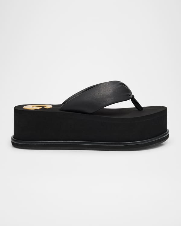 McQueen Armadillo Leather Metallic-Heel Sandals | Neiman Marcus