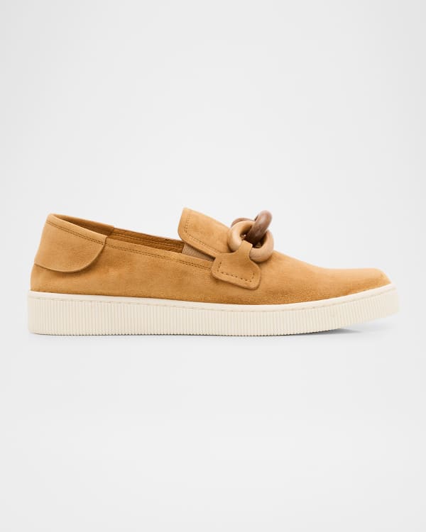 Santoni Vicky Leather Slip-On Sneakers | Neiman Marcus