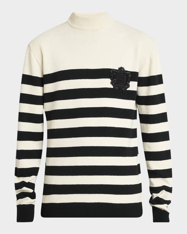 Balmain Men's Textured Logo Pullover Hoodie | Neiman Marcus
