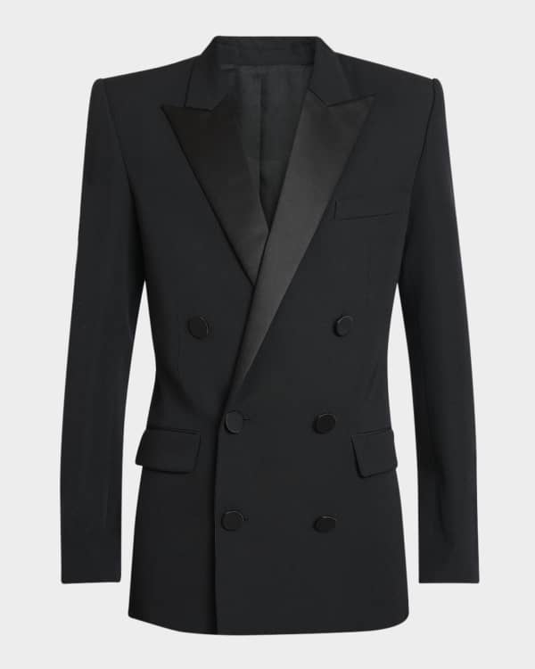 ジャケット GIVENCHY DOUBLE BREASTED JACKET TUXEDO (BW30KW15CT 001) Double breasted tuxedo jacket in wool in - black | Givenchy US