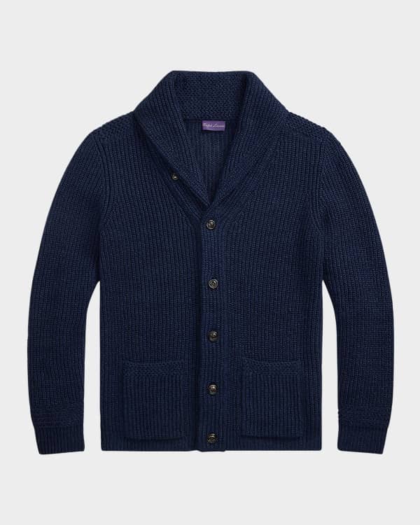 Ralph Lauren Purple Label Men's Textured Silk-Cotton Belted