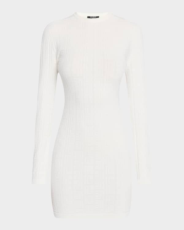 ワンピース BALMAIN Vichy knit dress White/Black CF1R8019KF51 Balmain Halter Vichy Knit Mini Dress | Neiman Marcus