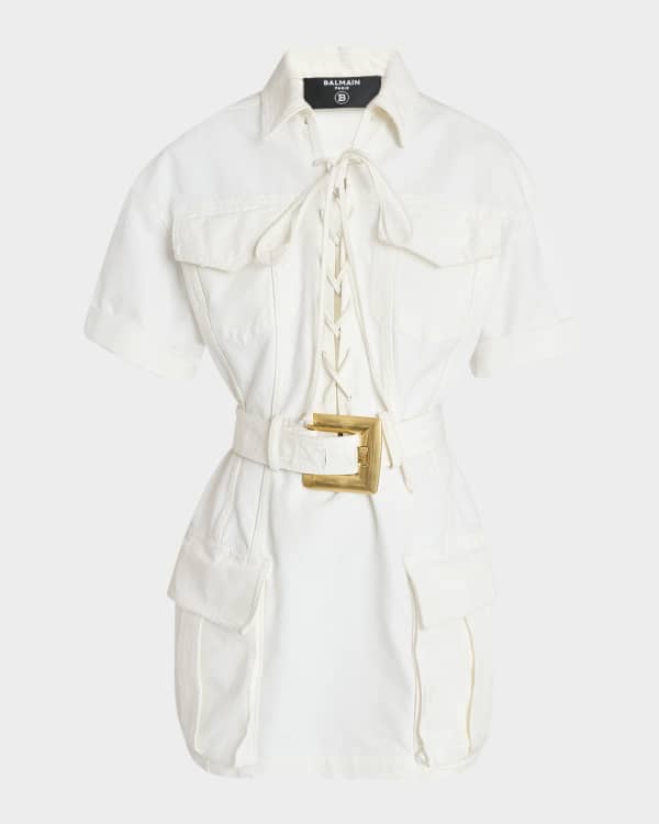 【関税&送料込】Jw Anderson White Cotton Shirt Mini Dress JW Anderson White cotton shirt mini dress | gebnegozionline