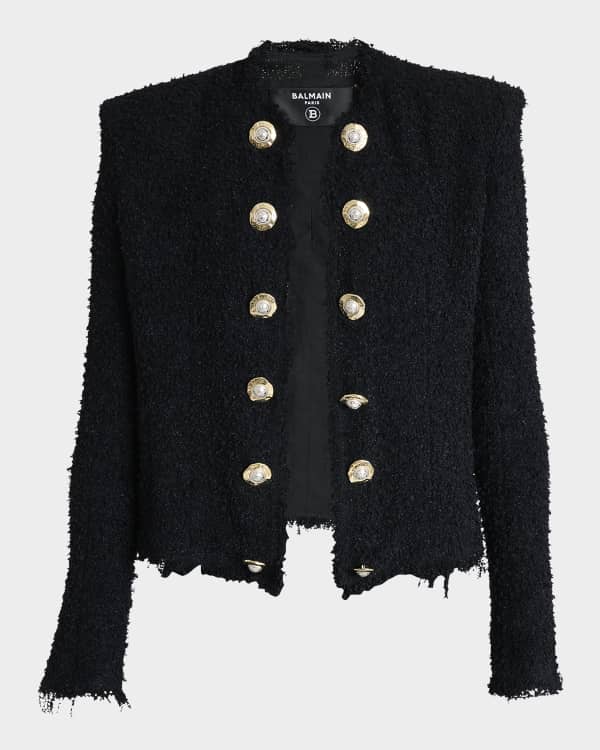 Balmain Spencer Side-To-Side Tweed Jacket | Neiman Marcus