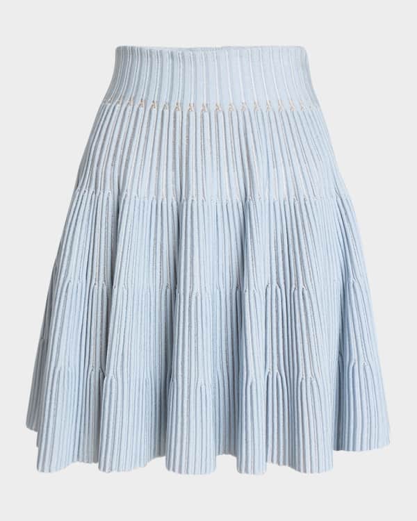 Valentino Garavani Braided Waist Solid Crepe Mini Skirt