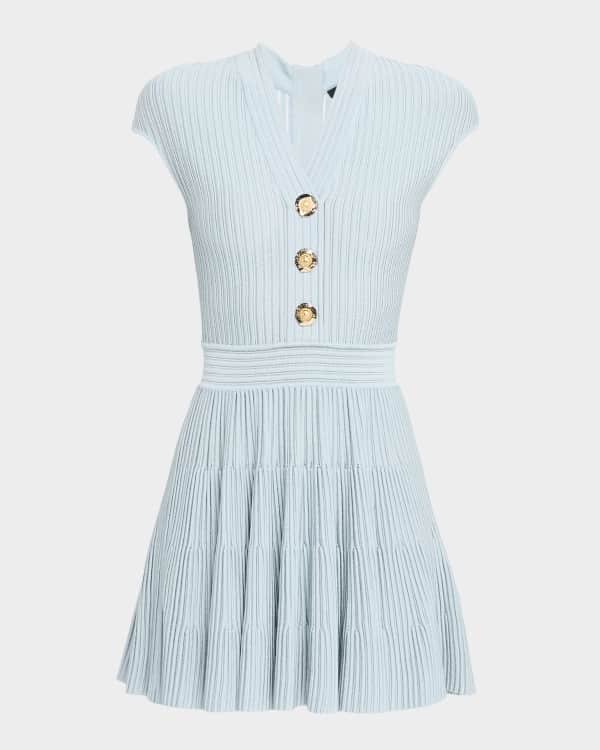 ワンピース BALMAIN SHORT SLEEVES PLEATED KNIT SHORT DRESS 0400020995665_MENTHE?wid=600&