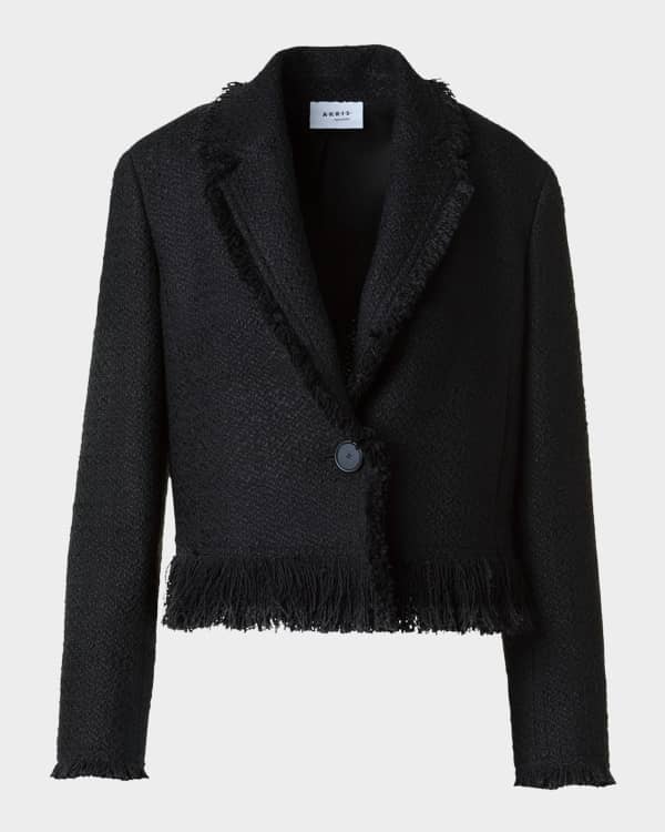 Akris punto Patchwork Check Tweed Jacket | Neiman Marcus
