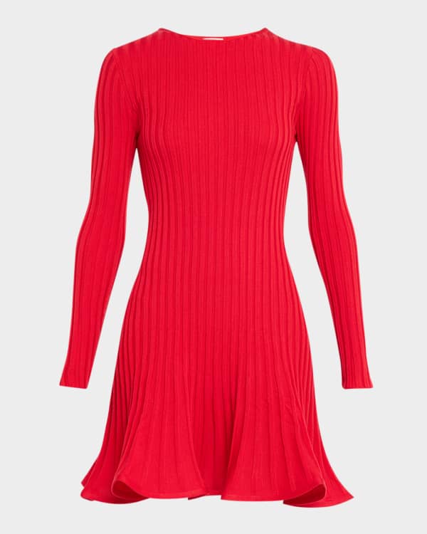flare sleeve knit midi dress Knit Flare Sleeve Dress