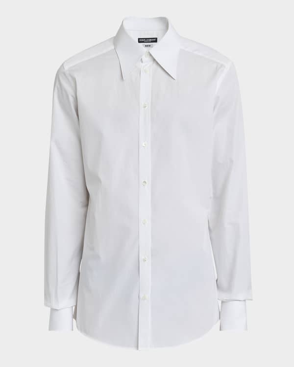 Givenchy Men's Long-Sleeve Flax Linen Button-Front Shirt