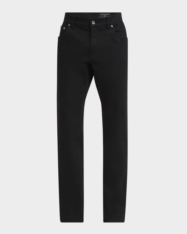 Dolce & Gabbana Black Cotton Tattered Denim Men Bermuda Short