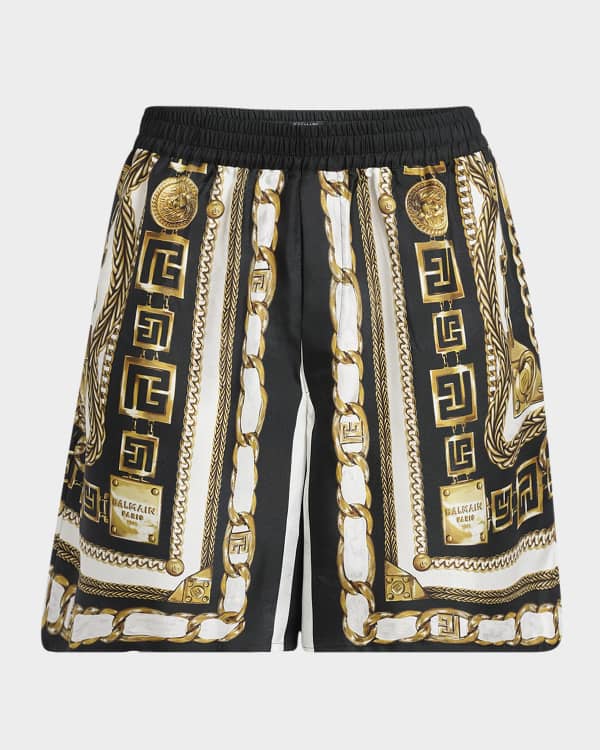 Tiki Hawaiian Pattern Print Men's Shorts