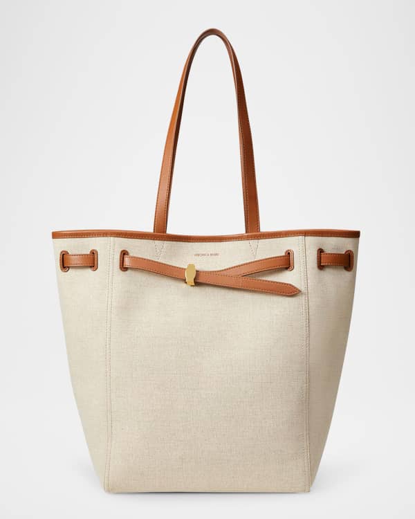 Polo Ralph Lauren XL Canvas and Leather Tote Bag | Neiman Marcus
