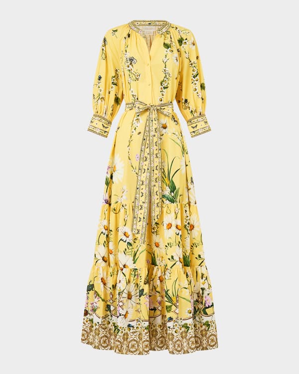 【GANNI】Stretch Seersucker Wrap Dress/追跡可能/全国送料無料 Ganni Searsucker Check Ruffle Collar Wrap Dress - Butternut
