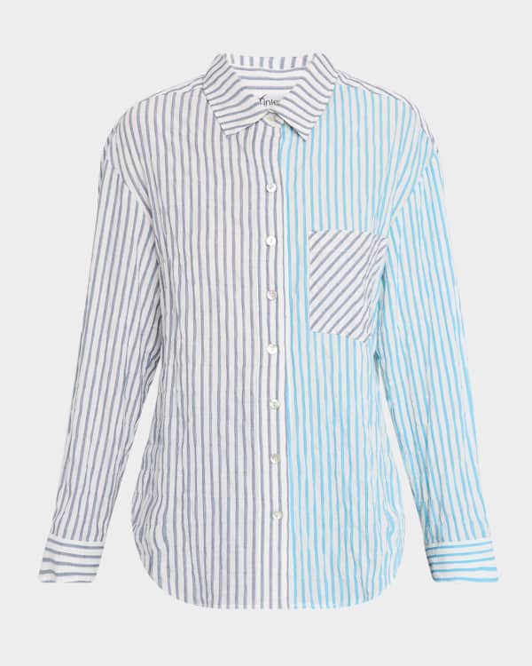 flared mini dress in stretch chino Theory Fitted Shirt In Ivory main image 1