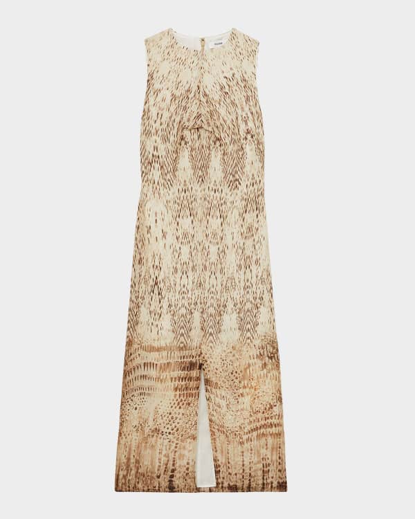 knee length dresses for ladies Alice & Olivia Oriana Drop Waist Midi Dress