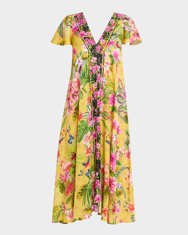 TORY BURCH ワンピース 服 Floral cotton midi dress957692 Floral cotton midi dress in green - Tory Burch | Mytheresa