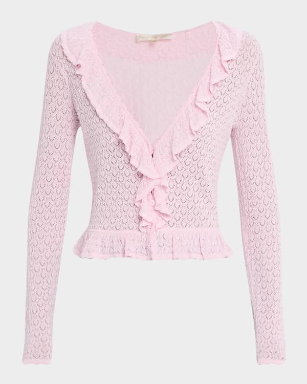LoveShackFancy Keoni Cotton-Wool Bouquet and Bow Printed
