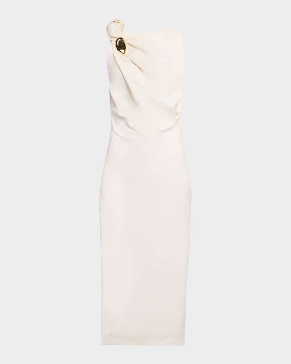 STAUD Araya Funnel-Neck Organza Dress | Neiman Marcus