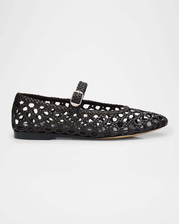 フラットシューズ LE MONDE BERYL CLASSIC MARY JANE EYELET STUDDED\nLEATHER LE MONDE BÉRYL Classic Eyelet Studded Leather Mary Jane in
