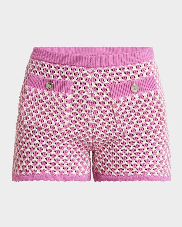 【関税＆送料込み】Versace 'Strawberry Garden' Shorts Versace Strawberry Garden Silk Twill Shorts | Neiman Marcus