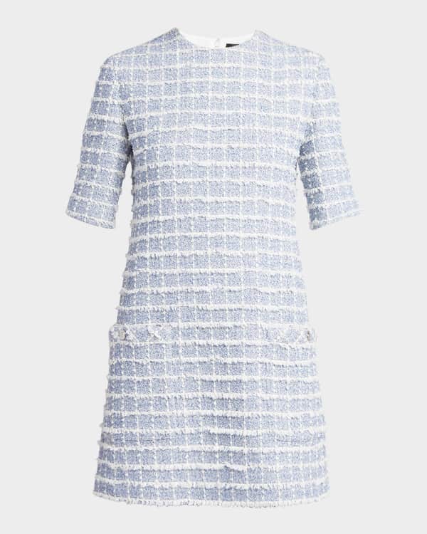 ワンピース [I AM MARI] Meisha Tweed Ribbon Flare Dress Misha Dress - Navy Lotus