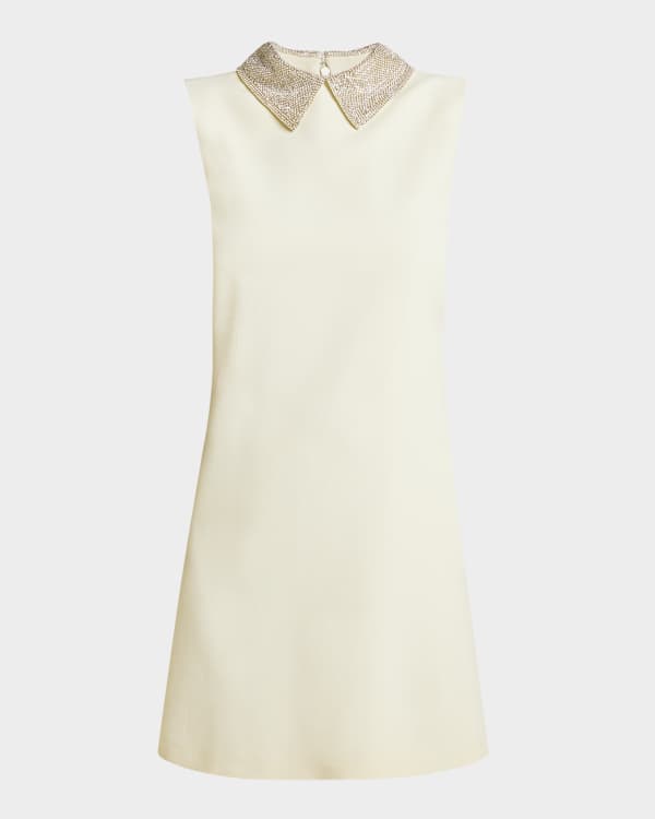 【関税込み】Versace ホワイト Crystal ミニワンピース Versace Embellished Rope Mini Shift Dress | Neiman Marcus