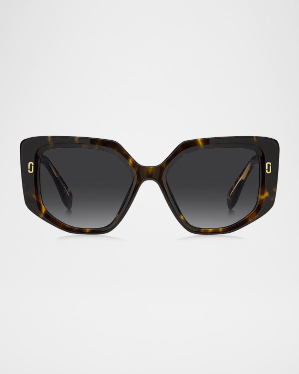 Marc Jacobs Oversized Rimless Sunglasses with Heart-Shaped  display picture 1