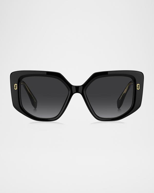 Marc Jacobs Oversized Rimless Sunglasses with Heart-Shaped  display picture 1