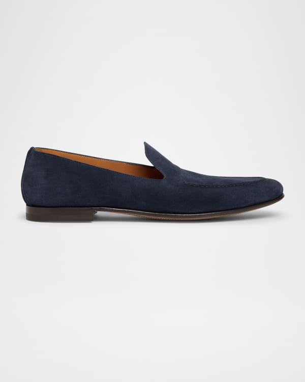 Men's Logo Velvet Dress Loafers
