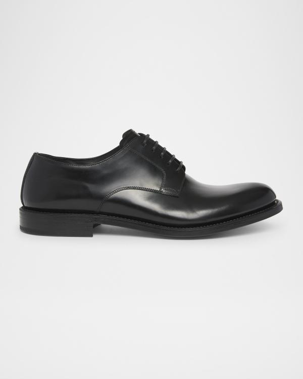 Prada Men's Antiqued Leather Derby Shoes | Neiman Marcus