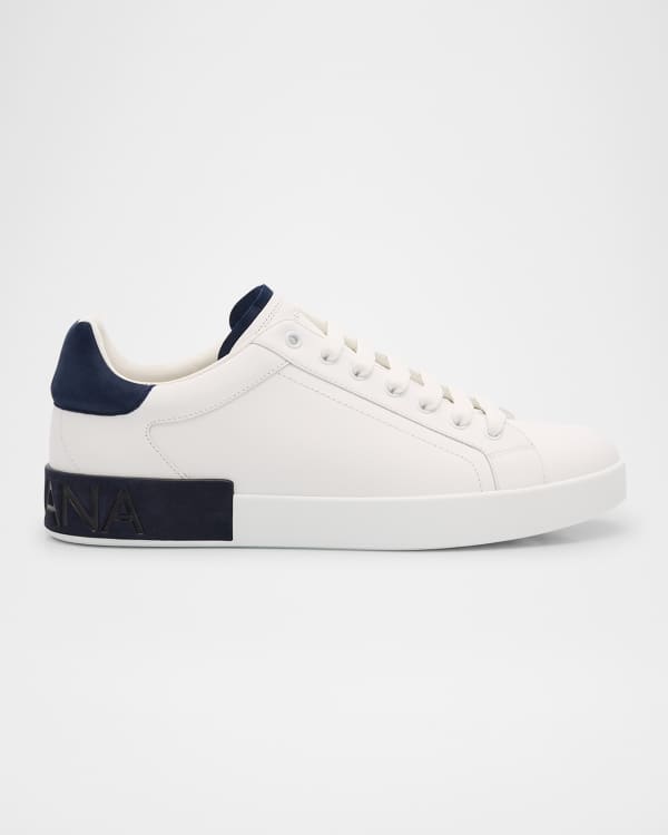 【Dolce Gabbana】LOW-TOP SNEAKERS◆CK2329AH506 Calfskin Portofino sneakers with embroidery and studs in