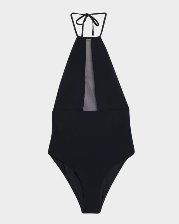 ワンピース HUECLOSET Dot Ribbon Square Neck One Piece HERMOZA Lupe Square-Neck One-Piece Swimsuit | Neiman Marcus