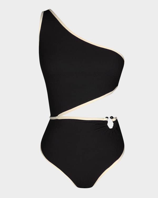 Dolce&Gabbana Belted One-Piece Swimsuit | Neiman Marcus