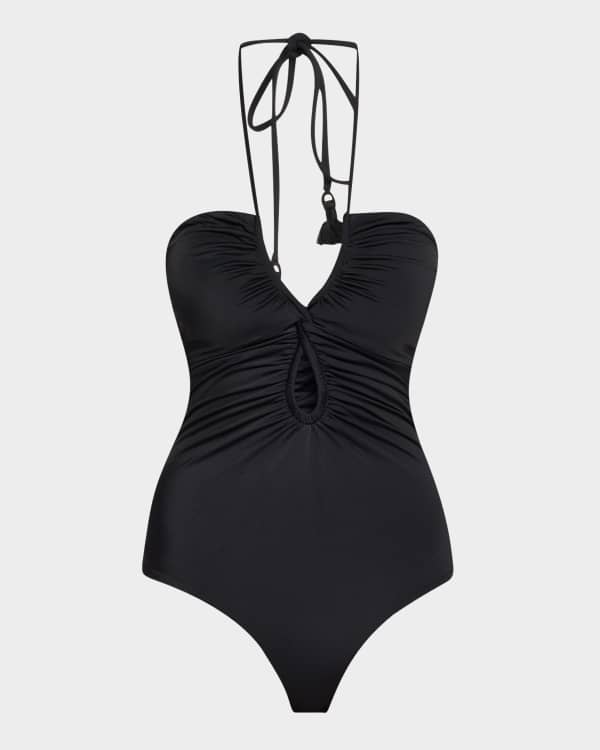 Dolce&Gabbana Cherry-Print Balconette One-Piece Swimsuit