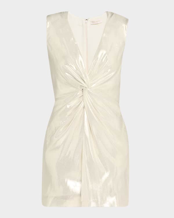 Bronx and Banco Estelle Deep V-Neck Floral Applique Mini Dress | Neiman  Marcus