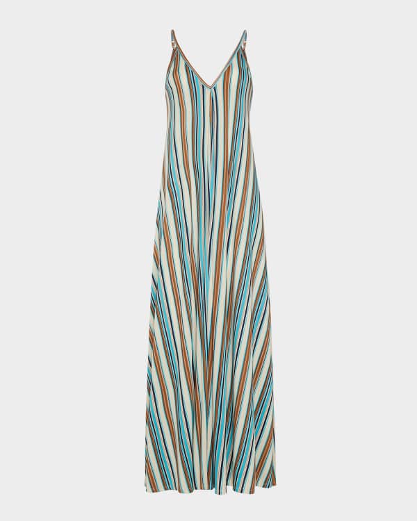 ALEMAIS ★ Surrealist Summer Sleeveless Linen Midi Sundress ALEMAIS Surrealist Summer Midi Sundress | Neiman Marcus