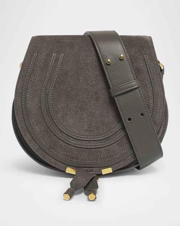 Chloe Marcie Small Crossbody Bag in Croc-Embossed Calfskin