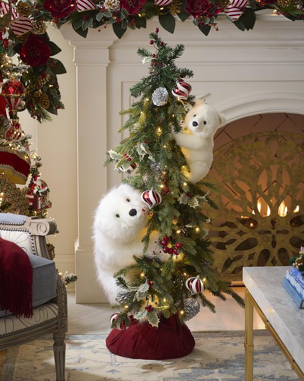 Ditz Designs Golden Pearl White Diamond Trio Christmas Tree