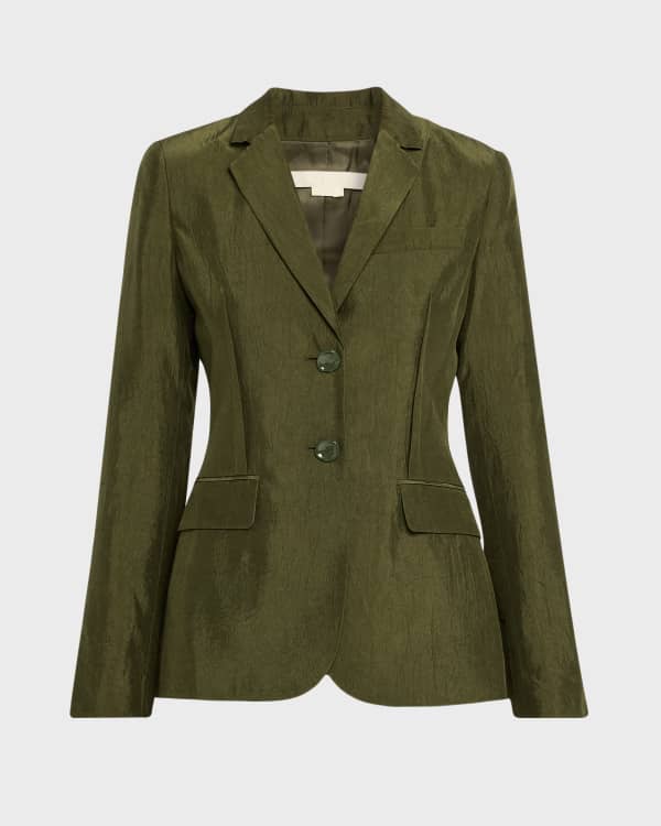 Oscar de la Renta Embroidered Boucle Peplum Suit Jacket | Neiman