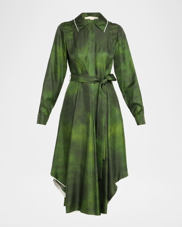 【送料&関税込】J.W. Anderson Hybrid Shirt Dress JW Anderson Knot-Front Hybrid Shirtdress | Neiman Marcus
