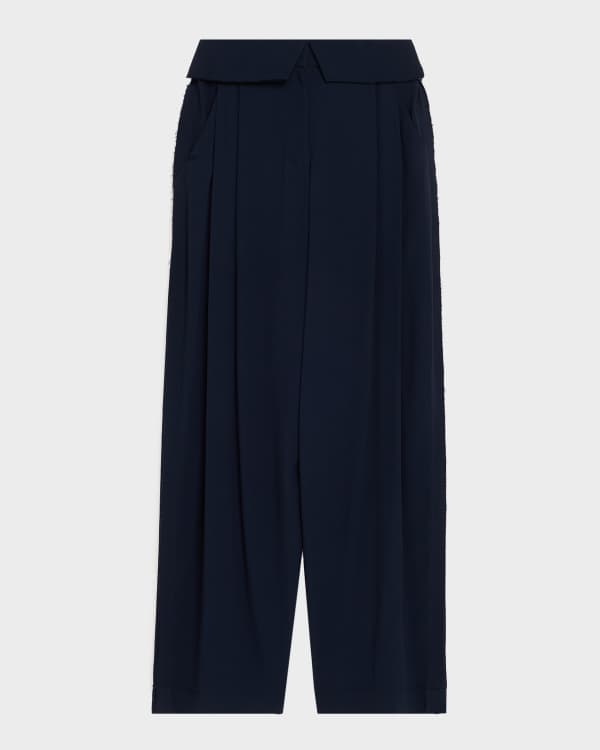 Jacquemus Calisson Pleated Wide-Leg Balloon Pants | Neiman