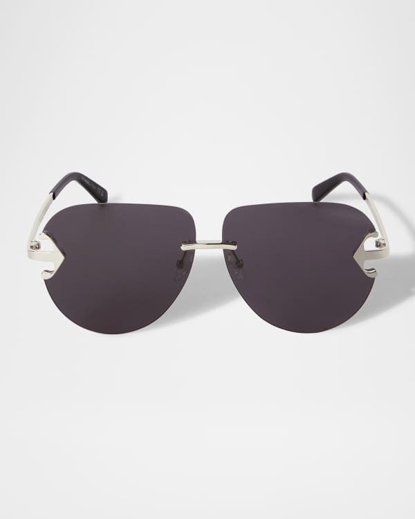 Off-White Men's Arthur Arrows Acetate Rectangle Sunglasses
