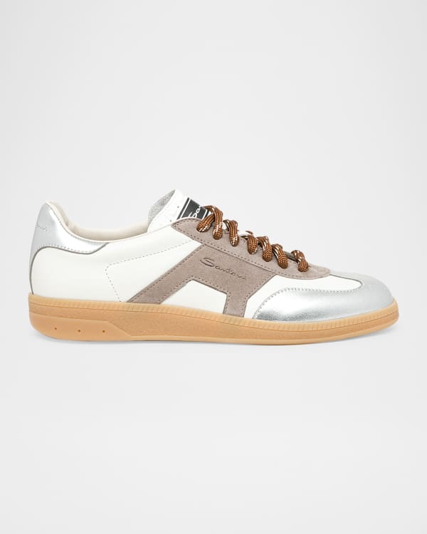 スニーカー SANTONI FUZZ SNEAKERS Santoni - Fuzz Sneaker in Beige | Mitchell Stores