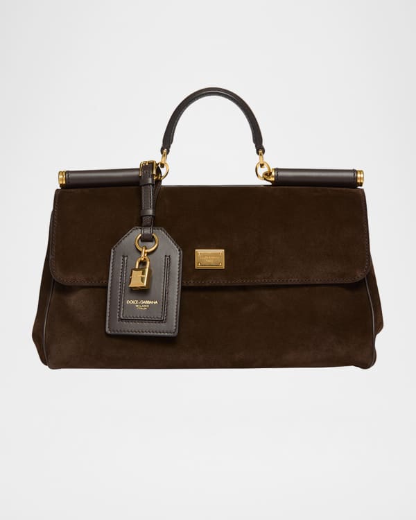 Dolce&Gabbana Sicily East-West Top-Handle Bag with Polka-Dot