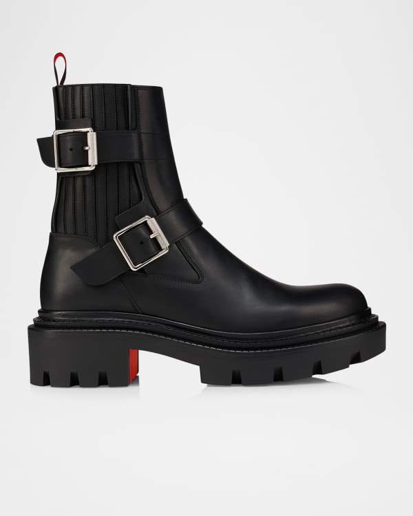Moncler Insolux Leather Faux Fur Snow Boots | Neiman Marcus