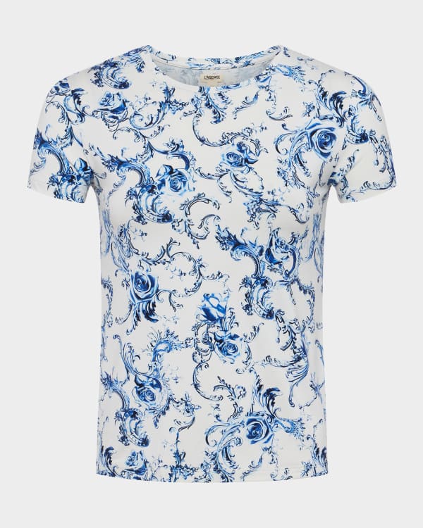 Tシャツ・カットソー FABIANA FILIPPI Filo Diamante T-shirt White FABIANA FILIPPI Filo Diamante-Trim Jersey T-Shirt | Neiman
