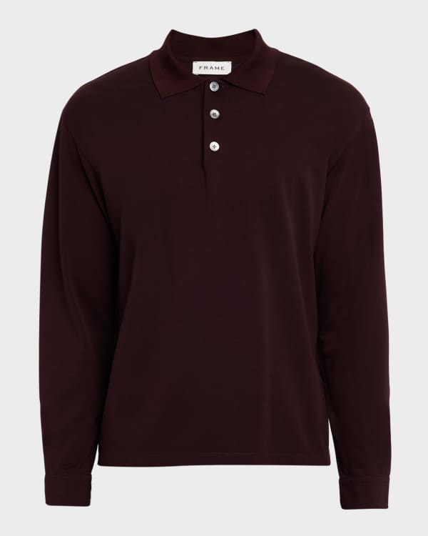 JOHN SMEDLEY　Long Sleeve Polo Shirt Smedley Cotton Long-Sleeve Polo - Bullock & Jones | Bullock